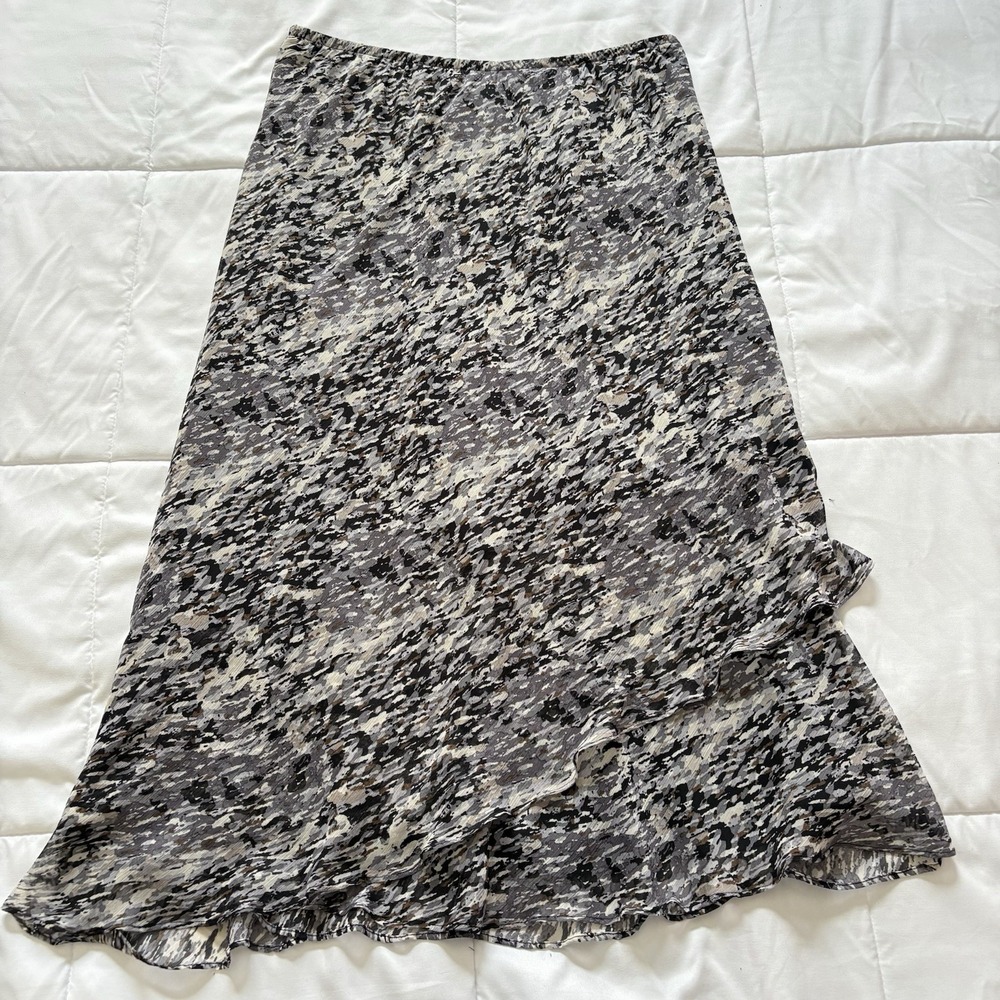 Vintage 90s Maxi Skirt Womens 16W Ruffle Fairy Whimsy Gypsy Y2K Feminine Grunge